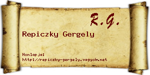Repiczky Gergely névjegykártya