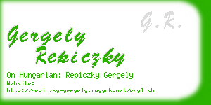 gergely repiczky business card